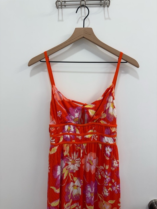 Free People Wisteria vibrant floral Maxi Dress Pop Combo size medium summer - Picture 6 of 11
